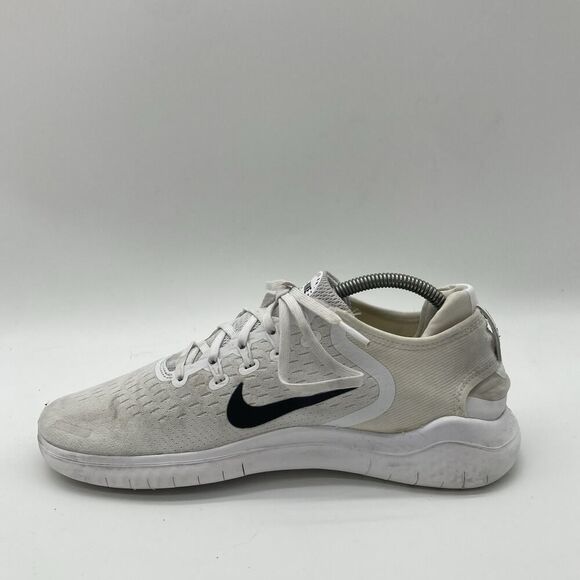 Mens Size 9.5 Nike Free RN 2018 942836-100 White Running Shoes Sneakers - Picture 5 of 10